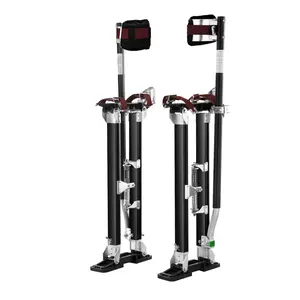 VEVOR Drywall Stilts,  , 24''-40'' Adjustable Aluminum Tool Stilts with Protective Knee Pads, Durable and Non-slip Work Stilts for Sheetrock Painting, Walking, Taping, Black