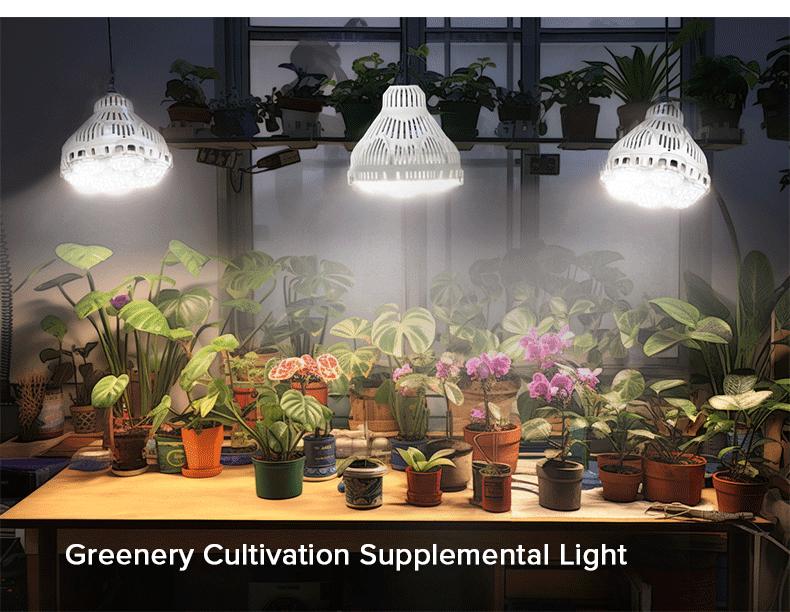 Sansi 40W Full Spectrum Grow Light， with Optical Lens and High PPF，with 5-Level Dimmable, Auto On Off 4 8 12 Hrs Timer for Seeding and Growing energy efficient