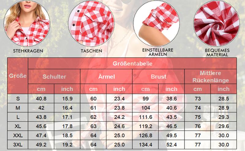 ZEAGOO Women's Flannel Shirts Long/Roll Up Sleeve Collared Button Down Plaid Shirt Casual Work Tops Thin Short