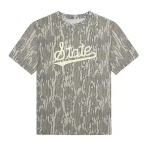 Mossy Oak State White Classic Short Sleeve Tee - Comfortable Lightweight Shirt for Everyday Use, 3D Camo T-Shirt, 3D Camo Style T-Shirt, 3D Camo Shirt