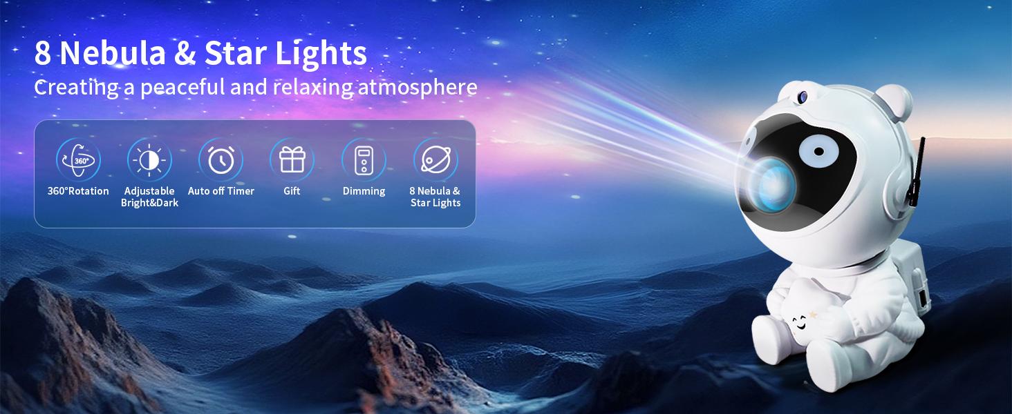 Astronaut Galaxy Projector Star Projector with Timer and Remote Galaxy Projector with Moon Lamp LED Nebula Night Lights Astronaut Galaxy Projector Star Projector with Timer and Remote Galaxy Projector with Moon Lamp LED Nebula Night Lights