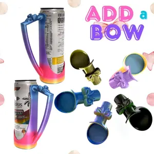 Christmas Limited 3D Printed Can Grip - Anti-Slip Handle for Slim Beverage Cans