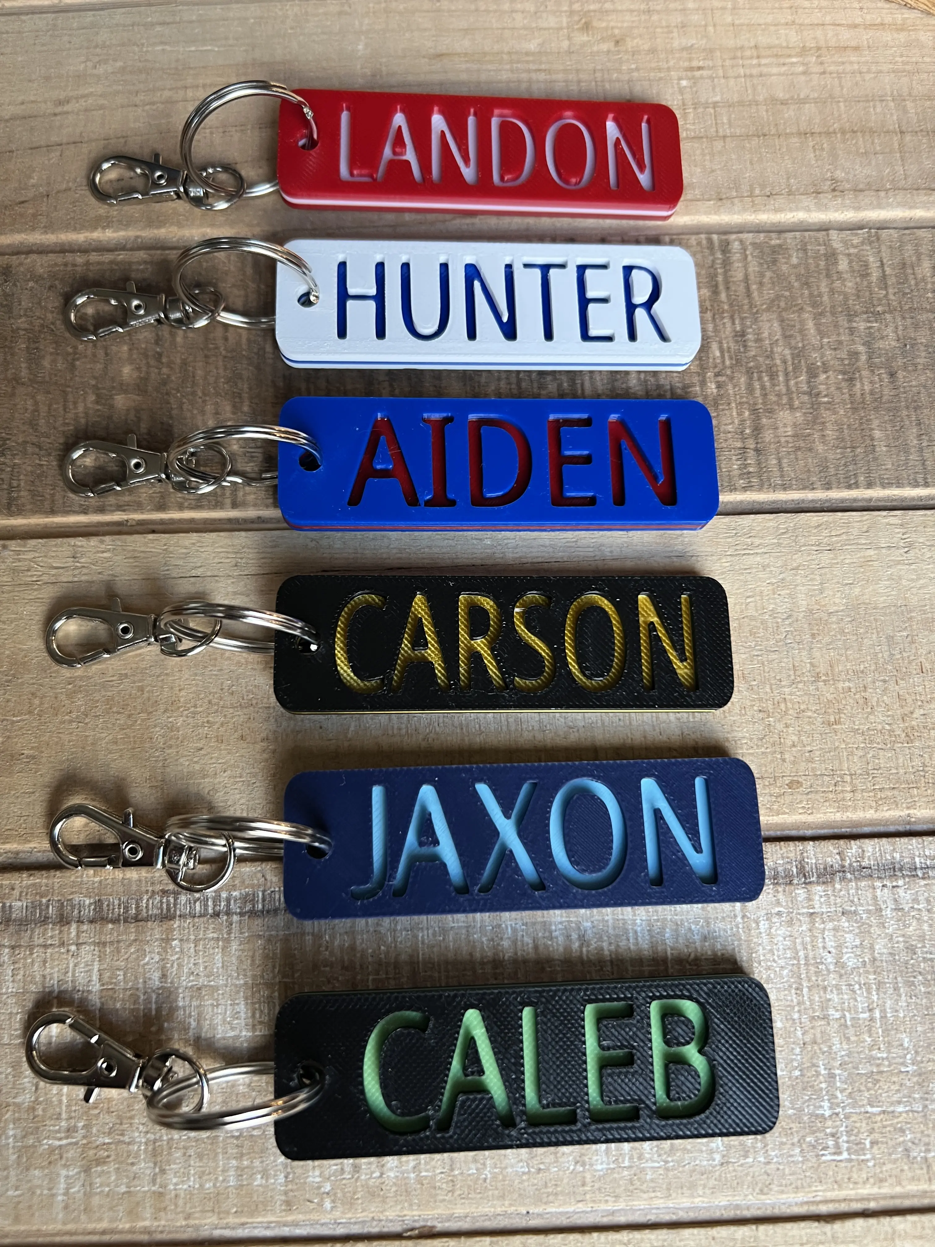 Name Keychain, Bag Tag, Luggage Tag, Backpack Tag or Zipper Pull - Choose your colors and names!
