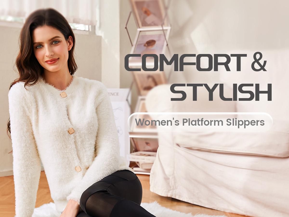 Fur Boots Platform Slippers For Women Fluffy Boots Mini Boots Fuzzy Boots Slippers For Women Outdoor and Indoor Snow Shoes For Women Winter Shoes Women