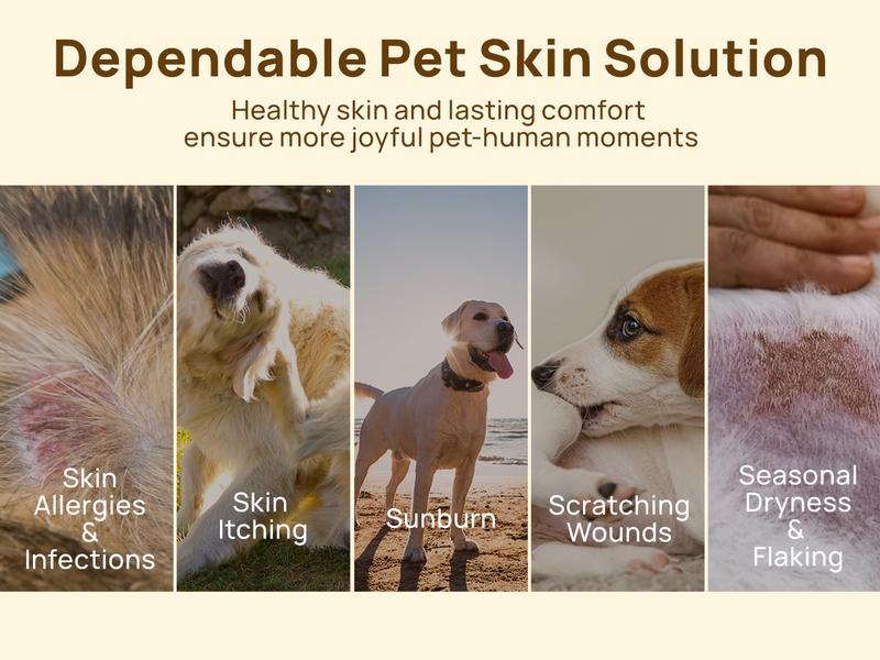 Skin Balm for Dogs & Cats - Soothes Itching & Irritation, Prevents Infection, HICC PET All-Natural Moisturizer for Dry Itchy Skin, Lick-Safe Allergy & Hot Spot Treatment, Calming & Protective