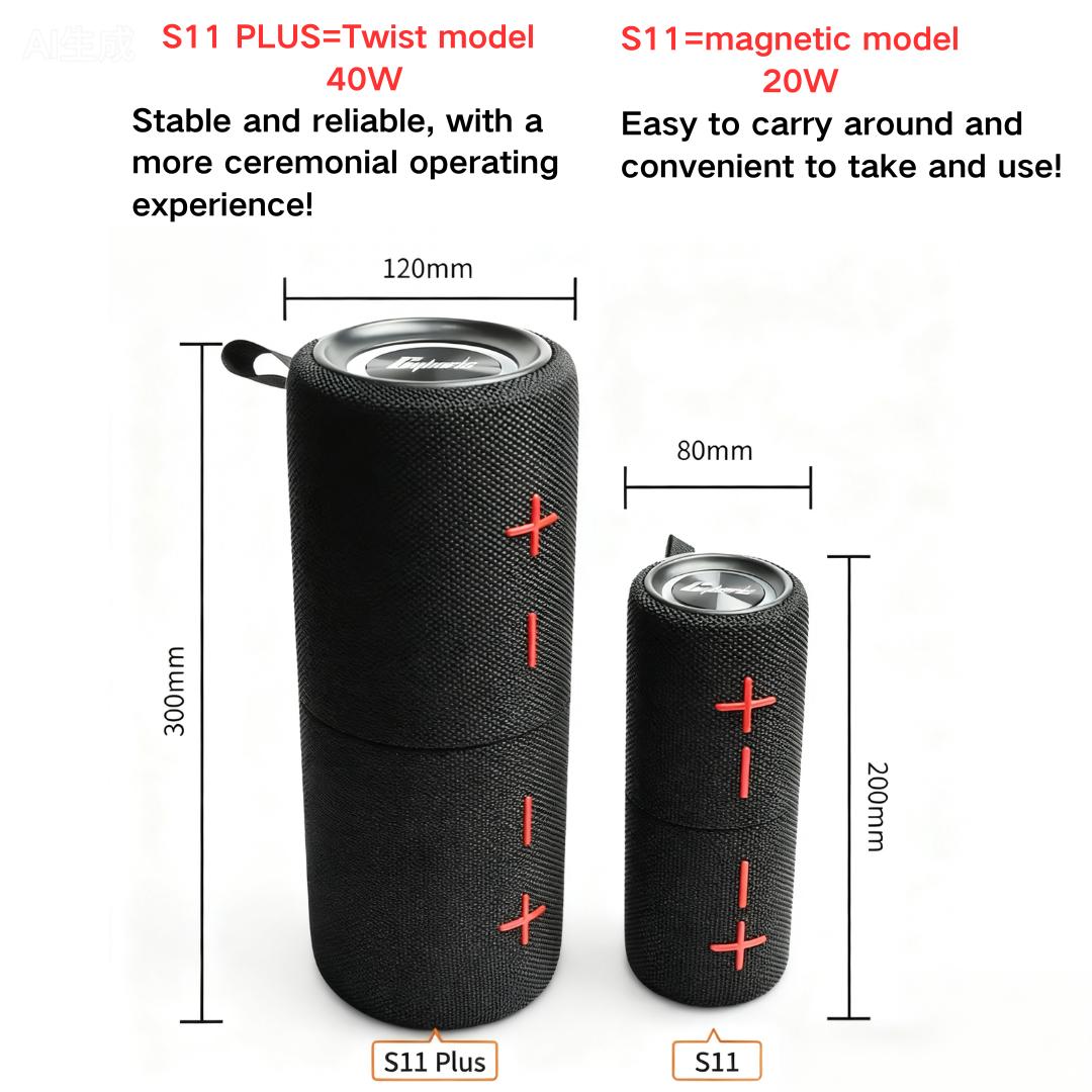 [Magnetic Edition] Portable Bluetooth Speaker with Subwoofer 2-in-1 Bluetooth Speaker Modern Style Bluetooth 5.3 Connection Use it while traveling. A must-have for music lovers who want to catch up on TV dramas. Audio Black