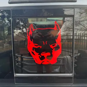 Pit Bull Style Dog Head Vinyl Car Decal