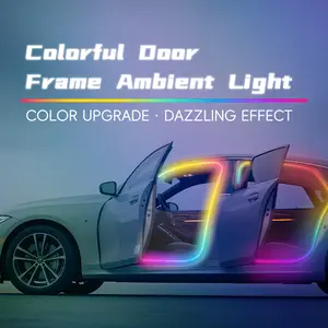 SEAMETAL RGB Car Door Ambient Light with Music Sync & Remote App Control – USB Powered LED Lamp for 4-Door Cars