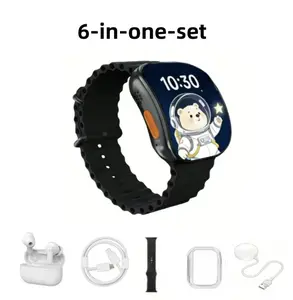 Smart watch Kit with Bluetooth Headphones, Type-C Cable & Audio Support – Compact All-in-One Bundle