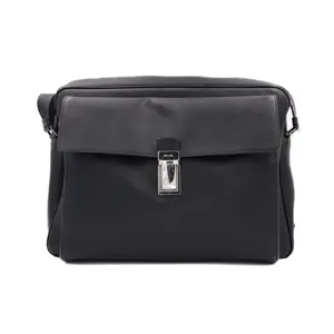 Pre-owned PRADA Leather Crossbody Bags Saffiano Big Black JM MM376