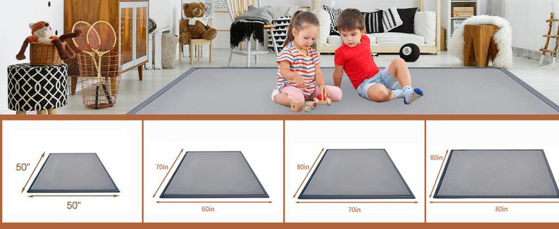 SLSY Baby Play Mat Memory Foam Nursery Rug Area Rug Yoga Mat Playmat Crawling Mat for Baby,Toddlers,Kids,Floor Mat Tatami Mat for Living Room Non-Slip 1.4" Thick