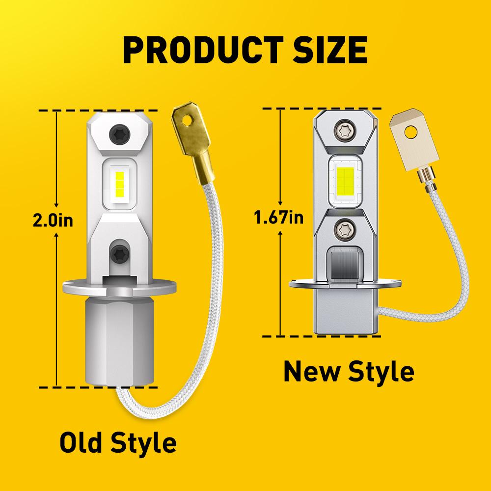 AUXITO H3 LED Fog Light Bulb Conversion Kit Super Bright White DRL Lamp 6500K