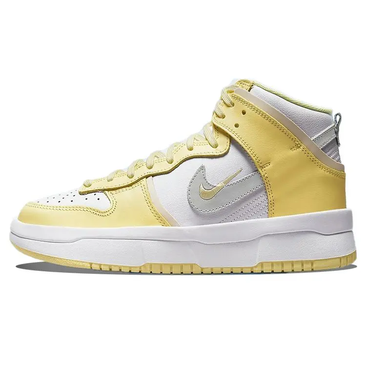Nike Dunk High Up Rebel Lemon Yellow Durable Non-slip Skate Shoes Women's DH3718-105