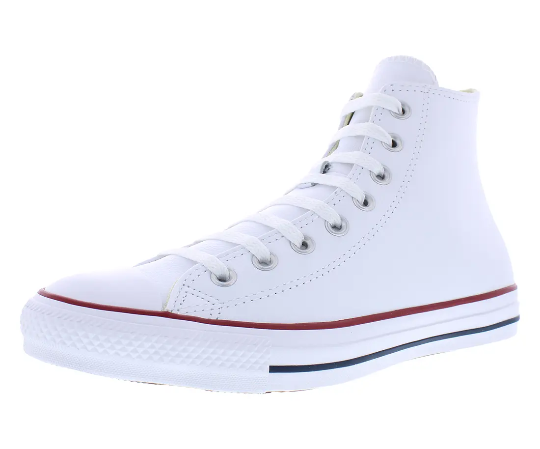 Converse Unisex Solid Chuck Taylor Hi-Top Lace-Up Leather Sneakers - Sports Footwear with Leather Upper, Training, Casual Outdoor Activities & Walking