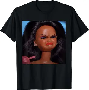 Angry Disgusted Black Doll Face Meme Reaction Meme Funny T-Shirt