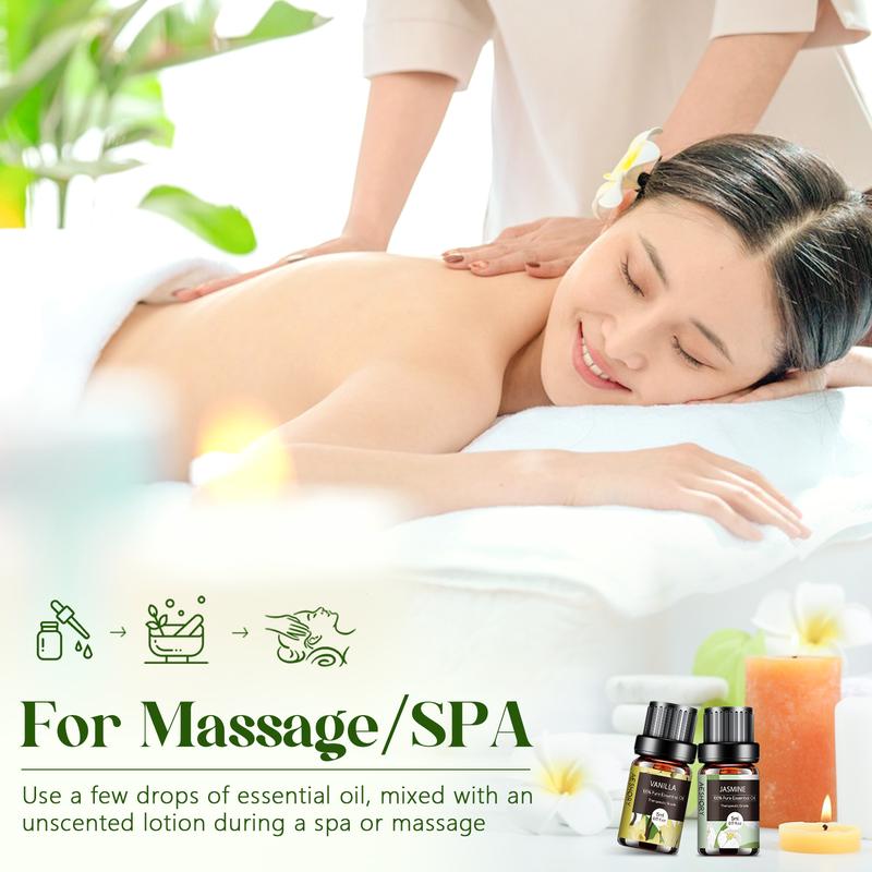 Essential Oils Set -12Pcs*5ML AromatherapyEssential Oil Kit for Diffuser, Humidifier,Aromatherapy, Massage, Soap, Candle Making(5mL) Healthcare Weliness ldeal for Birthday,Thanksgiving, Christmas Gifts