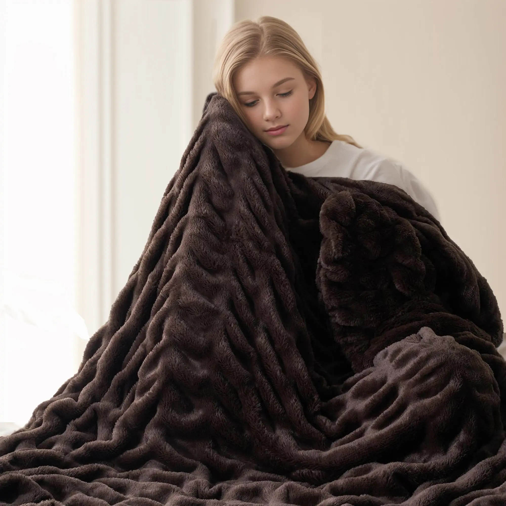 Battilo | Cloud Blanket, Summer Double Side Reversible Blanket,Cozy Microfiber Polyester Spandex Comfort Throw Blanket, Ideal Gift, 60"X80"