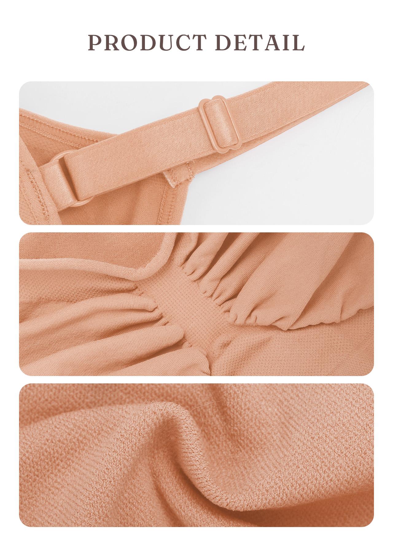 FeelinGirl #live1 Women's Wireless Bra Comfort up to 44DD No Padding No Underwire Unlined Cami Bra Seamless Sports Bra for Everyday Wear Breathable and Stretchy Springtok