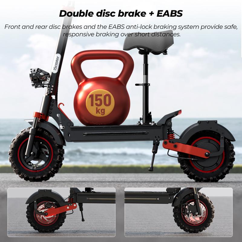【Christmas Gifts】Powerful Off-Road Folding Electric Scooter, 2000W /1000W Motor, 38 MPH/28 Top Speed,50/43 Miles Long Range, 10"/11 Off Road Pneumatic Tires, Double Braking Systems, with APP, Storage Bag, 330LBS Max Load