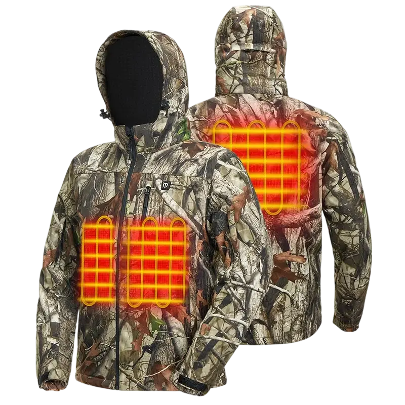 [Limited Size Clearance] TideWe Men's & Women's Soft Shell Heated Jacket Coat with Detachable Hood and Battery Pack Size S-XXXL
