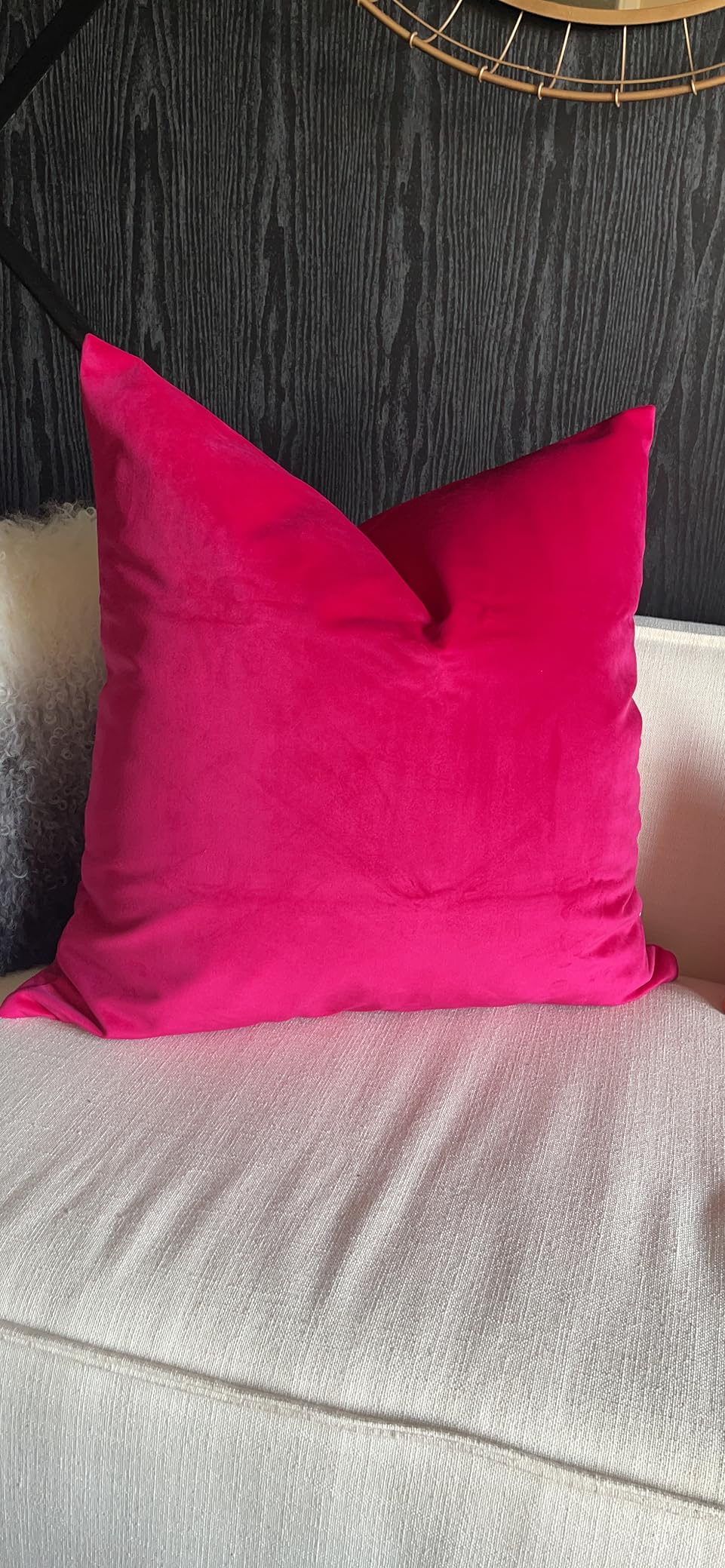 28x28 Extra LG Soft Throw Pillow [1 INSERT+ 1 COVER] Washable, High Quality Velvet for Bed / Sofa / Couch Decor