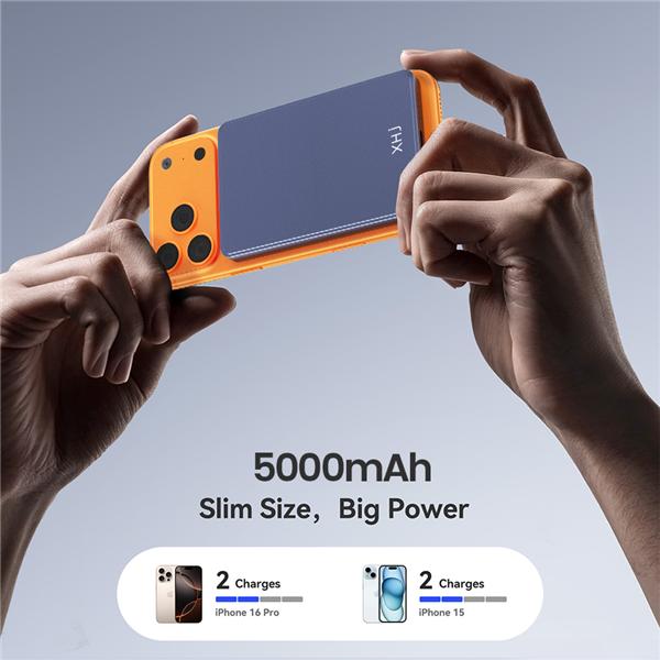 5000mAh Magnetic Power Bank, Wireless Portable Charger, Fast Charging MagSafe Battery Pack for iPhone 17/16/15/14/13/12/Plus/Pro Max, Compact Device Smartphone Chargeable,Valentine's Day Gift