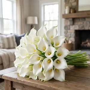 20PCS Realistic Artificial Lily Flowers – Elegant Faux Silk Bouquets for Home, Wedding & Office Decor – Lifelike Floral Arrangements for Vases, Centerpieces & Bridal Decorations