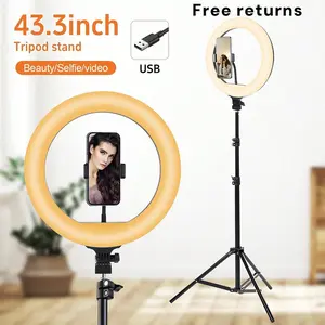 10" Adjustable Selfie Ring Light with Extendable Tripod, 3 Color Temperature Options for Professional Photography, YouTube Videos, Computer Work, Live Streaming, Video Calls, etc#SummerVibes
