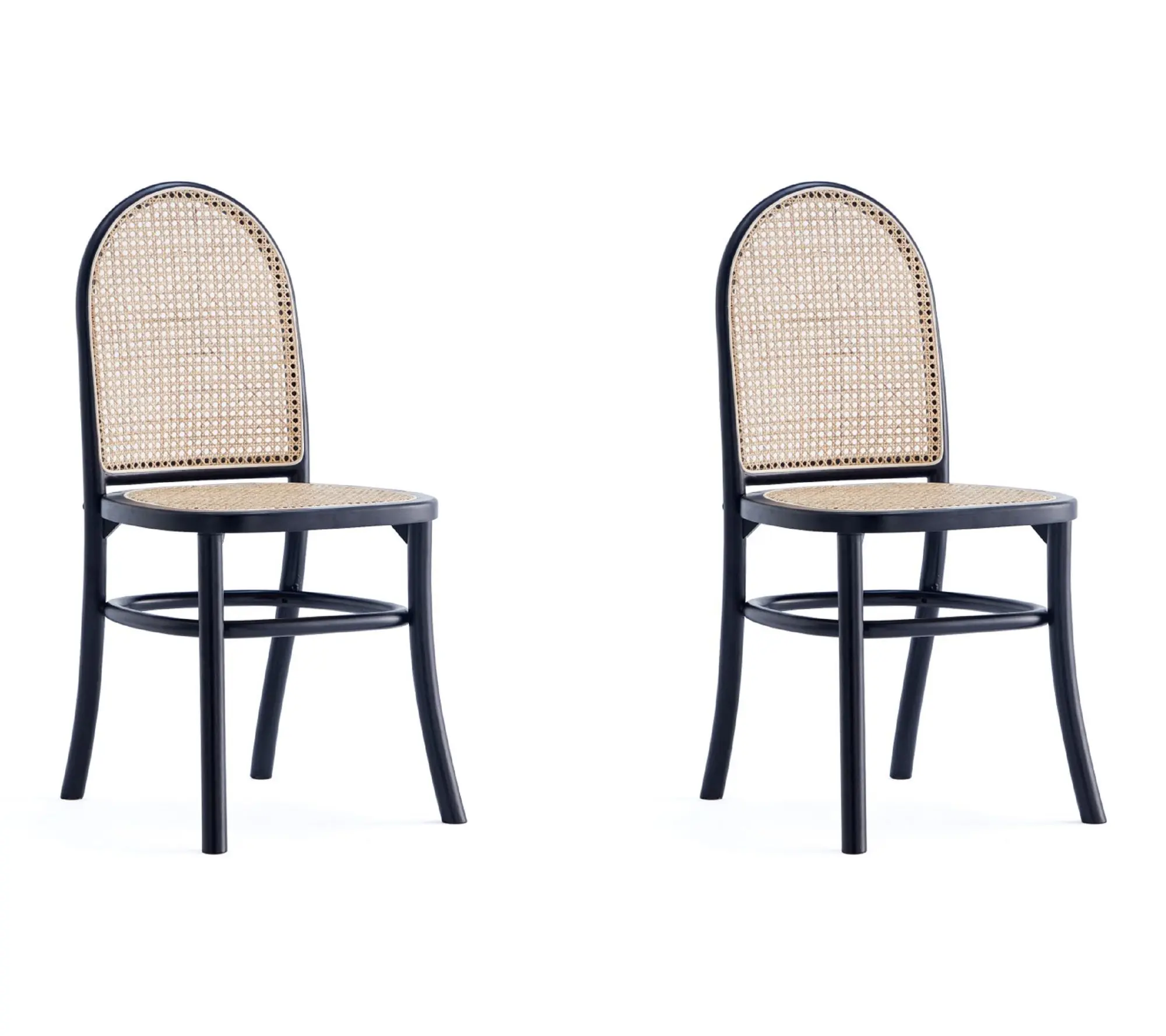 Manhattan Comfort Paragon Cane Back Dining Chair 2.0- Set of 2