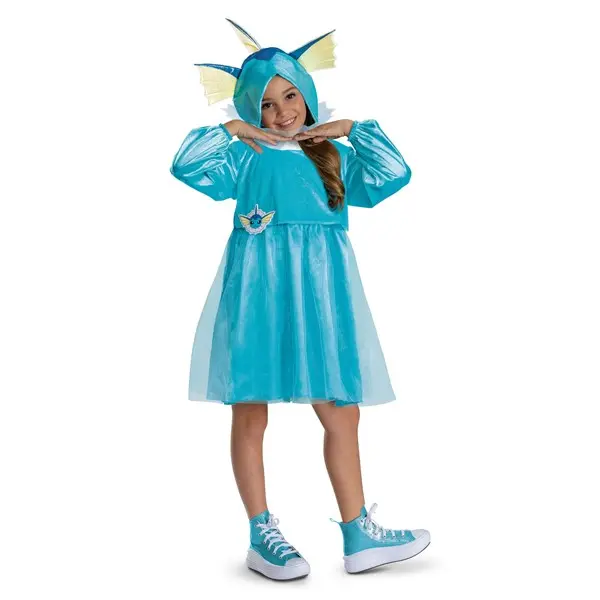 Girl's Pokémon Vaporeon Hooded Costume Dress
