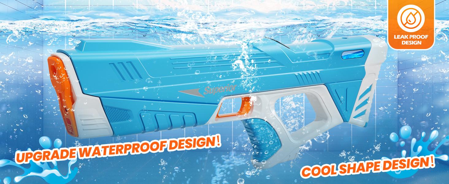 LED Light-Up Electric Water Blaster, 39 Ft Range, Water Blaster,Pool Beach Outdoor Party Toys With Goggles & Battery Included