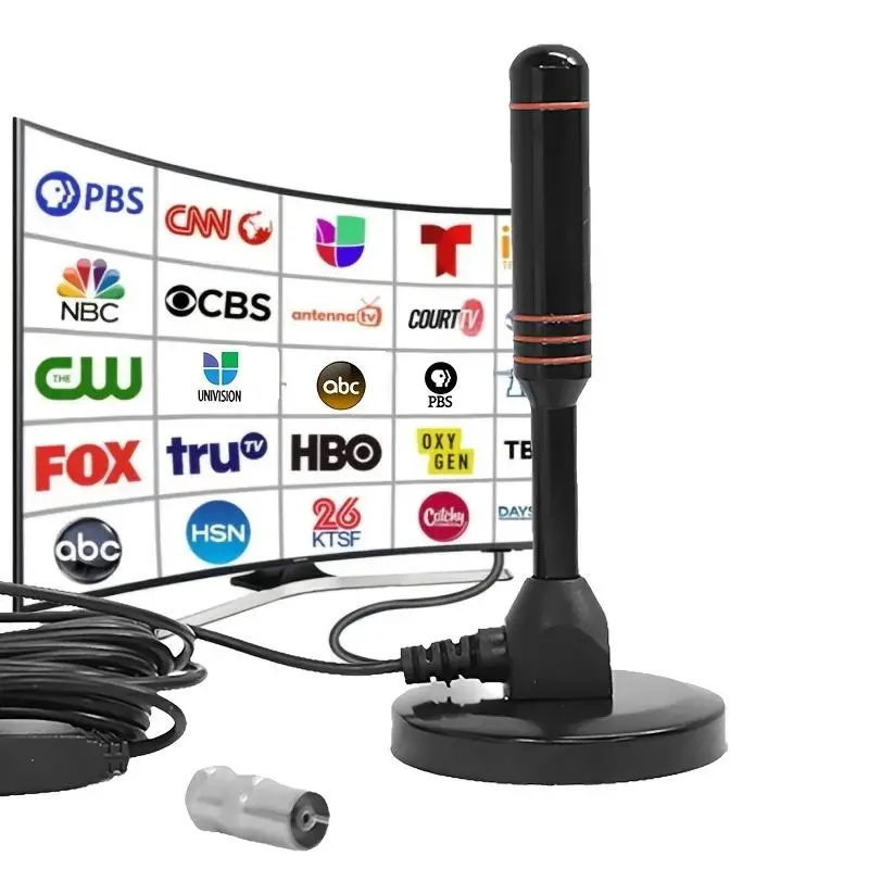 2025 Digital TV Antenna Television Gadget for Smart TVs, 50-mi Long Range Reception, with Telescopic Stand, Swivel Mount, Remote Button Control, Multi-Function HDMI Components & HDMI Output Hdmi Connector Hdmi Splitter,back to school,back to school haul