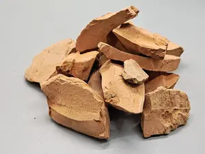 Hard, Crisp & Clean: Roasted Red Kaolin Blocks — Pure Edible Clay, 4oz(113g)