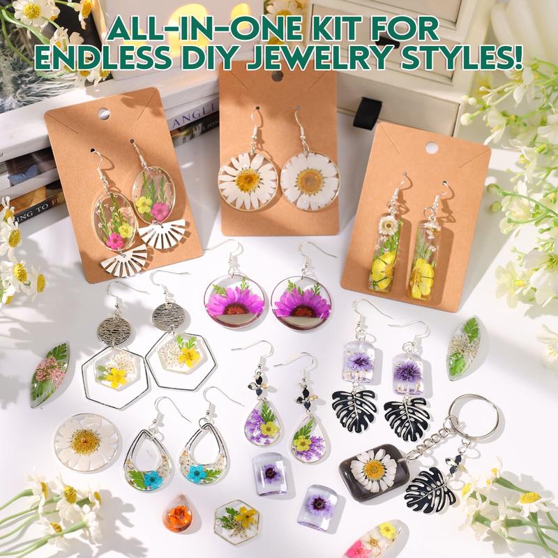 Dainty Jewelry All in One UV Resin Kit,Beginner Resin Kit,Resin Accessories,Christmas Gifts, DlY Handmade Holiday GiftCrafts,Comes With Tutorial For Beginners - Let's Resin