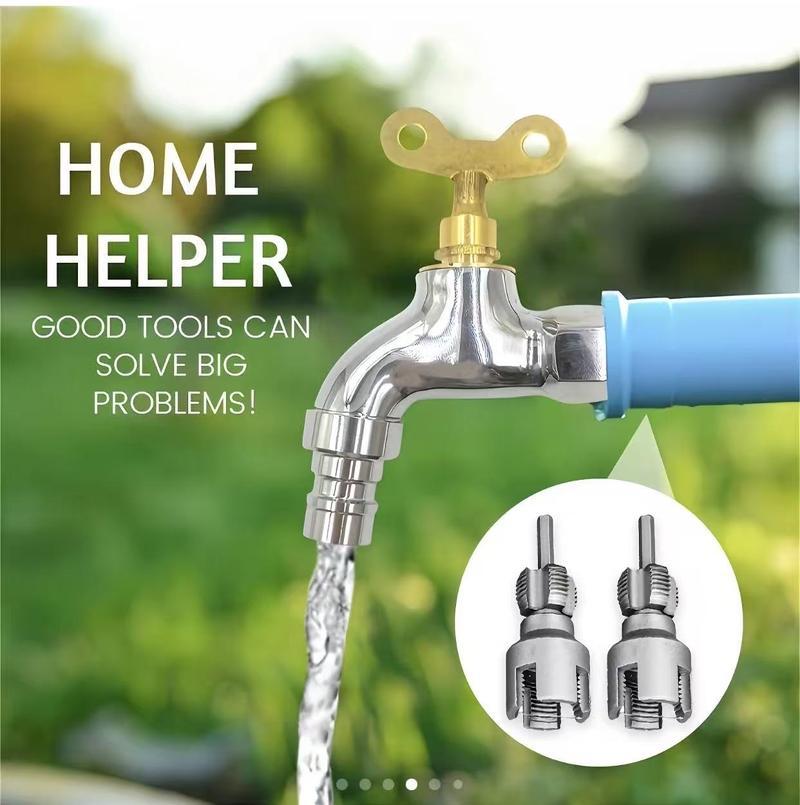 2-piece 1/2 inch and 3/4 inch PVC threaded cutting tool for inner and outer pipe threading, dual-function electric drill kit suitable for PVC plastic pipe threading, precision alloy steel NPT pipe threading sleeve set upgrade dual-function pipe thread