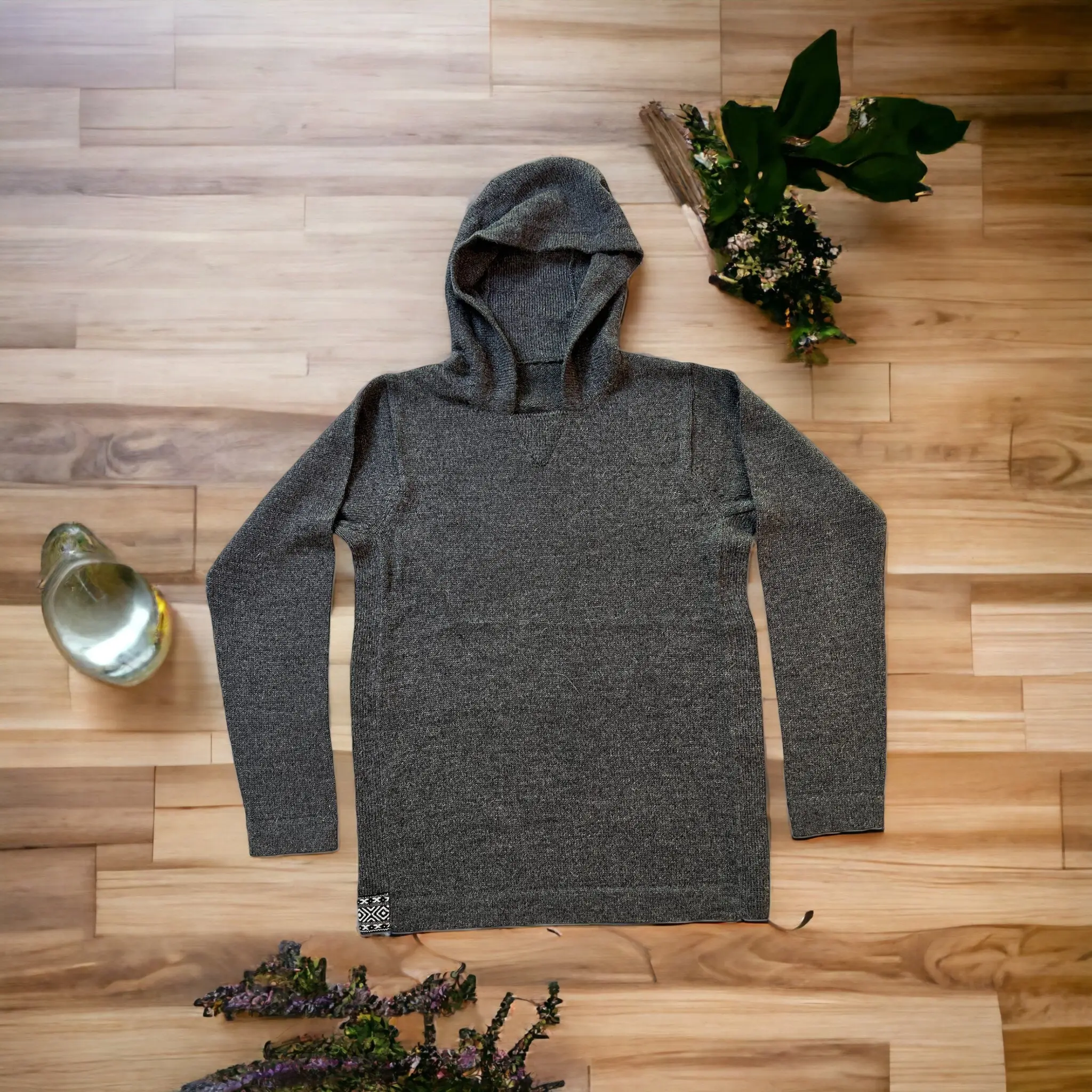 Luxury Baby Alpaca Hoodie – Heat Regulating Designer Outdoor Sweater for Men