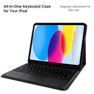 Magnetic Keyboard Case with Touchpad for iPad 11th Gen 2025 (11-inch) & 10th Gen 2022 (10.9-inch) - Folio Cover with Pencil Holder, Wireless Keyboard, Full Protection, Auto Sleep/Wake, Multi-Viewing Angles