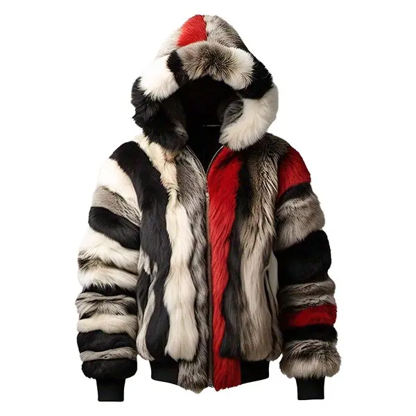 men's Luxury Fur Hooded Jacket – The Ultimate Statement Piece for Bold, Stylish