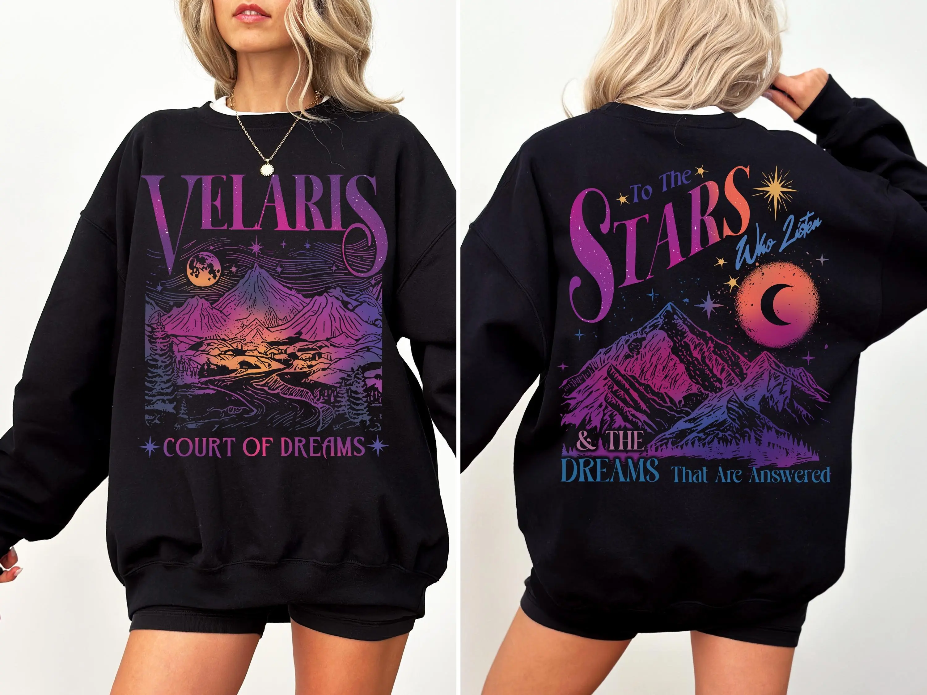Velaris City of Starlight 2 Sided Sweatshirt, The Night Court Shirt, Bookish Gift, Court Of Dreams, City Of Starlight Acotar Merch, Acotar Shirt, Bookish