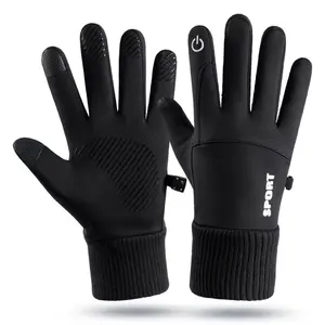 Joytutus Winter Warm Full Finger Waterproof Windproof Cycling Outdoor Sports Running Motorcycle Ski Touchscreen Fleece Gloves for Adults