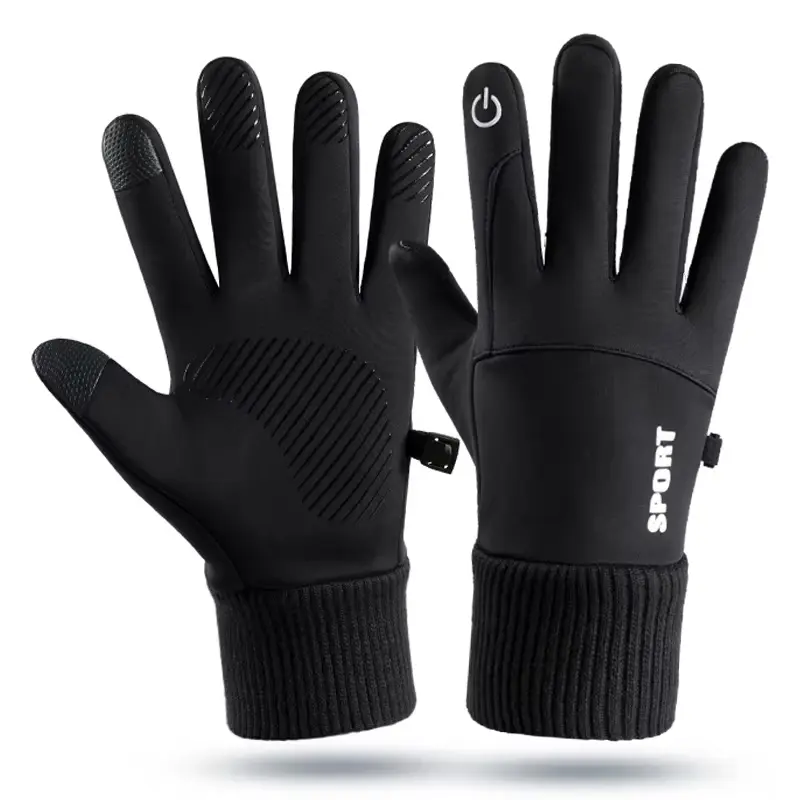 Joytutus Men's Full-Finger Thermal Fleece Motorcycle Riding Gloves, Rechargeable Heated, Waterproof, Windproof & Touchscreen Compatible, Outdoor Activity Gloves