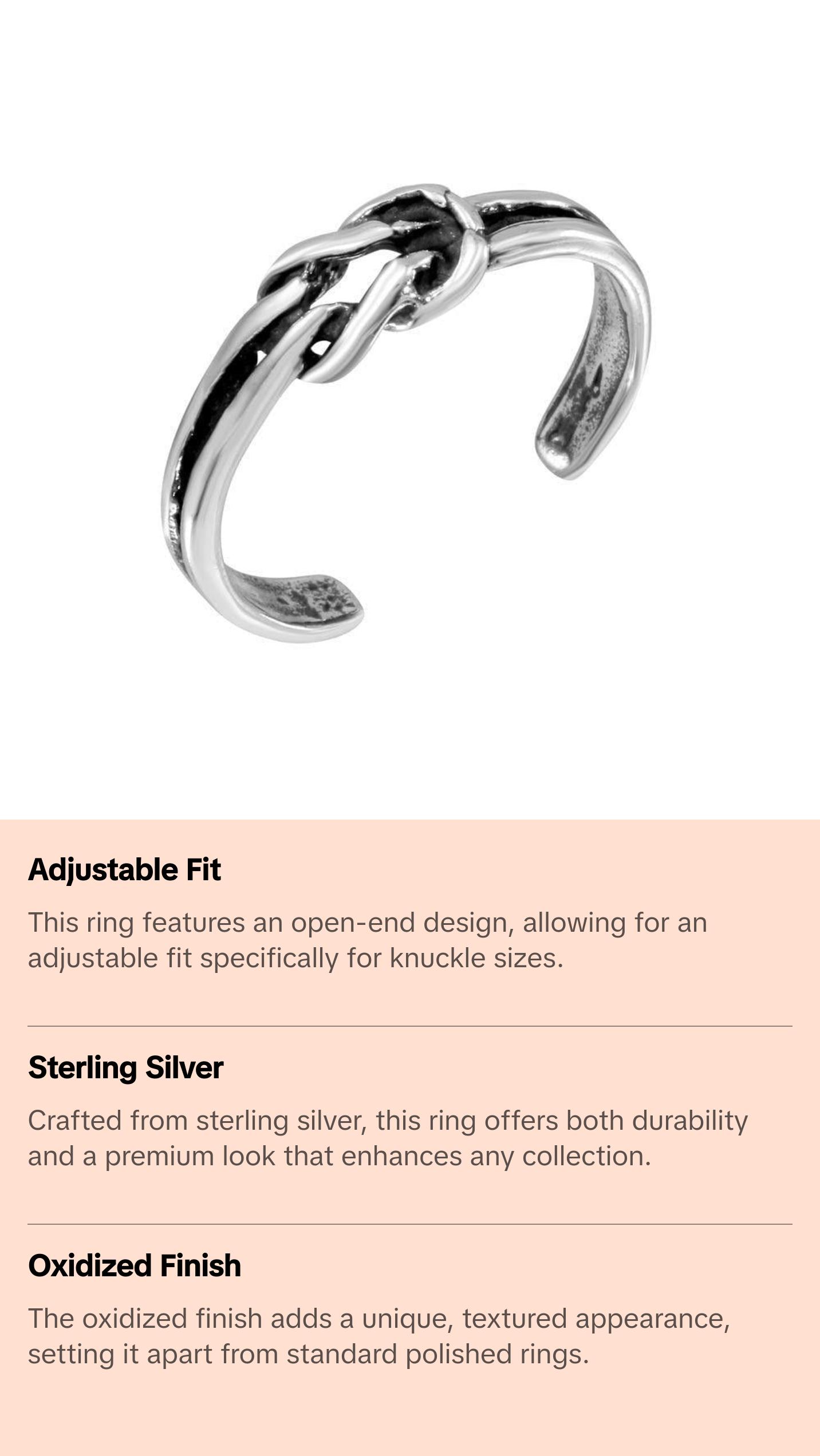 Love Knot Knuckle Ring