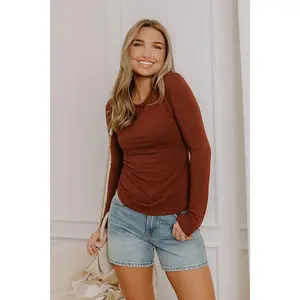 Kind Energy Long Sleeve Tee in Brown