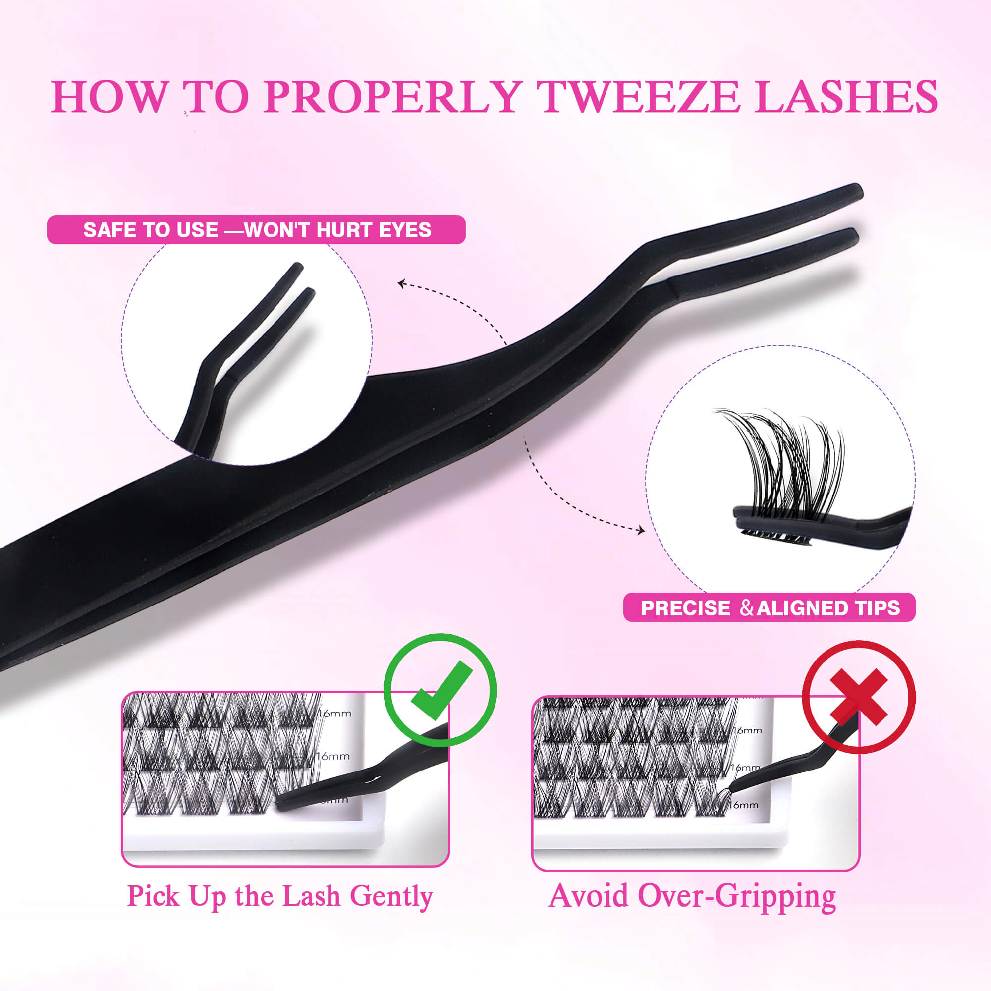 VEYESBEAUTY Dreamy Cluster Lashes Kit Individual Lash Extensions With Bond & Seal+ Tweezer Newbie's Five-Second DIY Dramatic Volume Eyelash Wispy Faux Mink Lash Mixed Length Tray for Self Application at Home Makeup Cosmetic