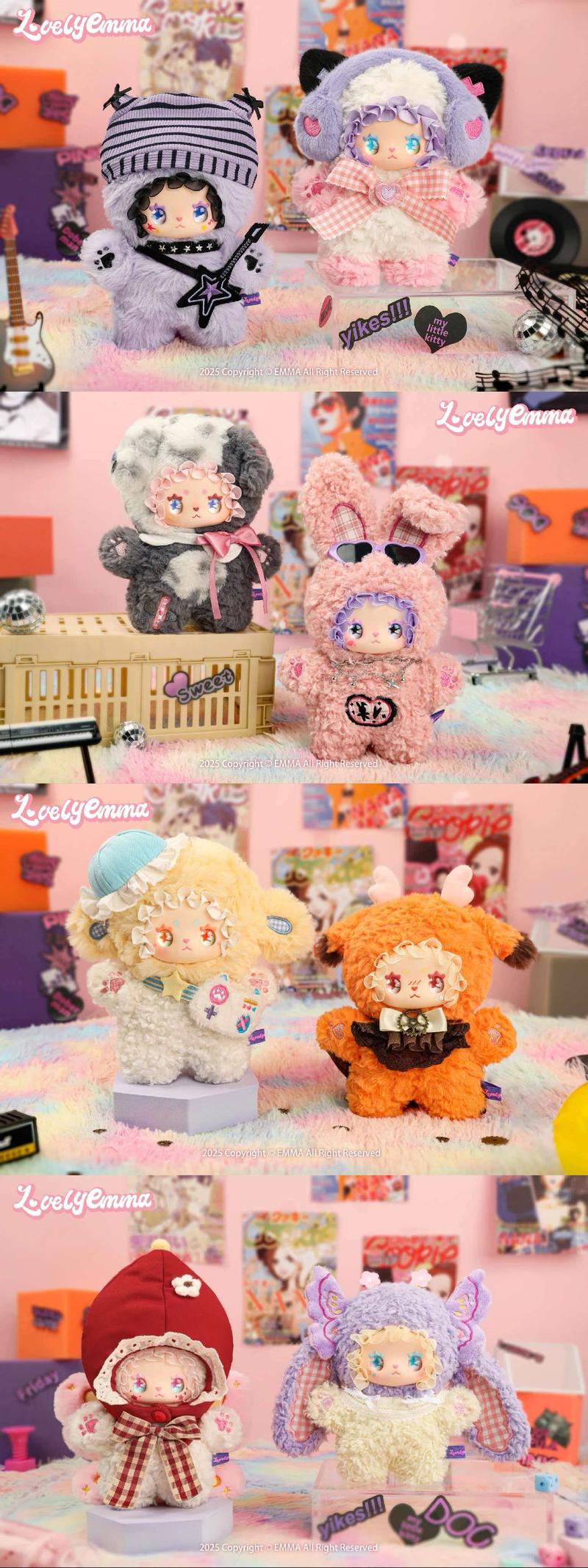 LOVELY EMMA Punk Era Series Box-Edgy & Cool Collectible Figures , Unique Decor & Creative Gift for Girls, Friends & Toy Lovers,Desk Showcase Art