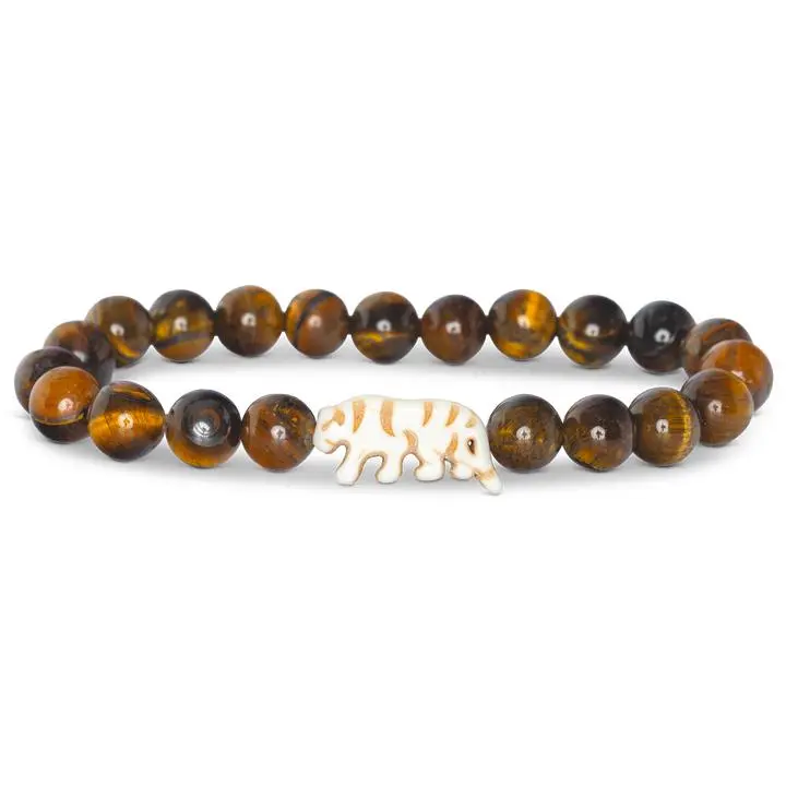NEW Handmade Bead Animal Bracelets & Bangles - Fahlo Tiger Tracking Bracelet, Track a Real Tiger