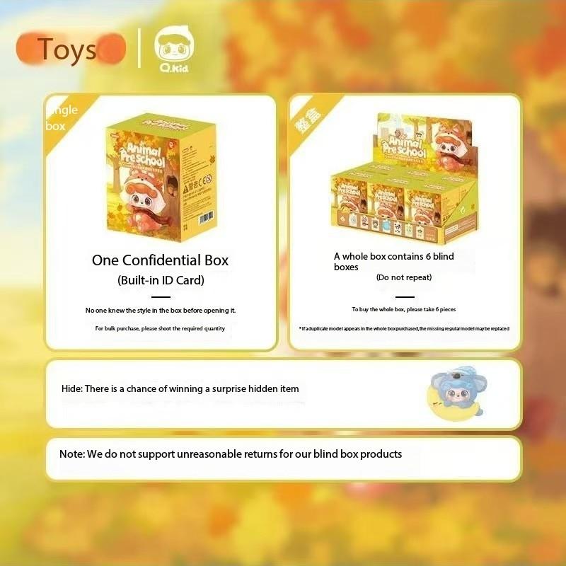 (Black Friday)Q.Kid Animal Preschool Plush Blind Box Ship From US - For Bag Pendant or Keychain - Soft, Comfortable, Ideal Keychain pop Animation Series Bear TOY