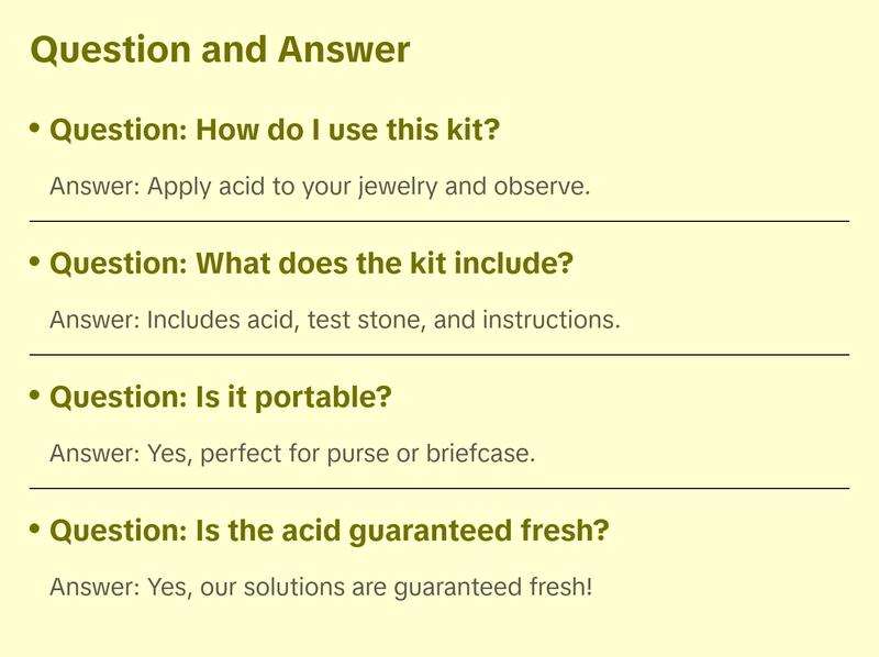 JSP 18K Gold Jewelry Acid Test Kit for Bars Coins Precious Metals w/ GTE Test Stone Fast Fun Accurate Karat Value Testing Solution - Engagement Ring