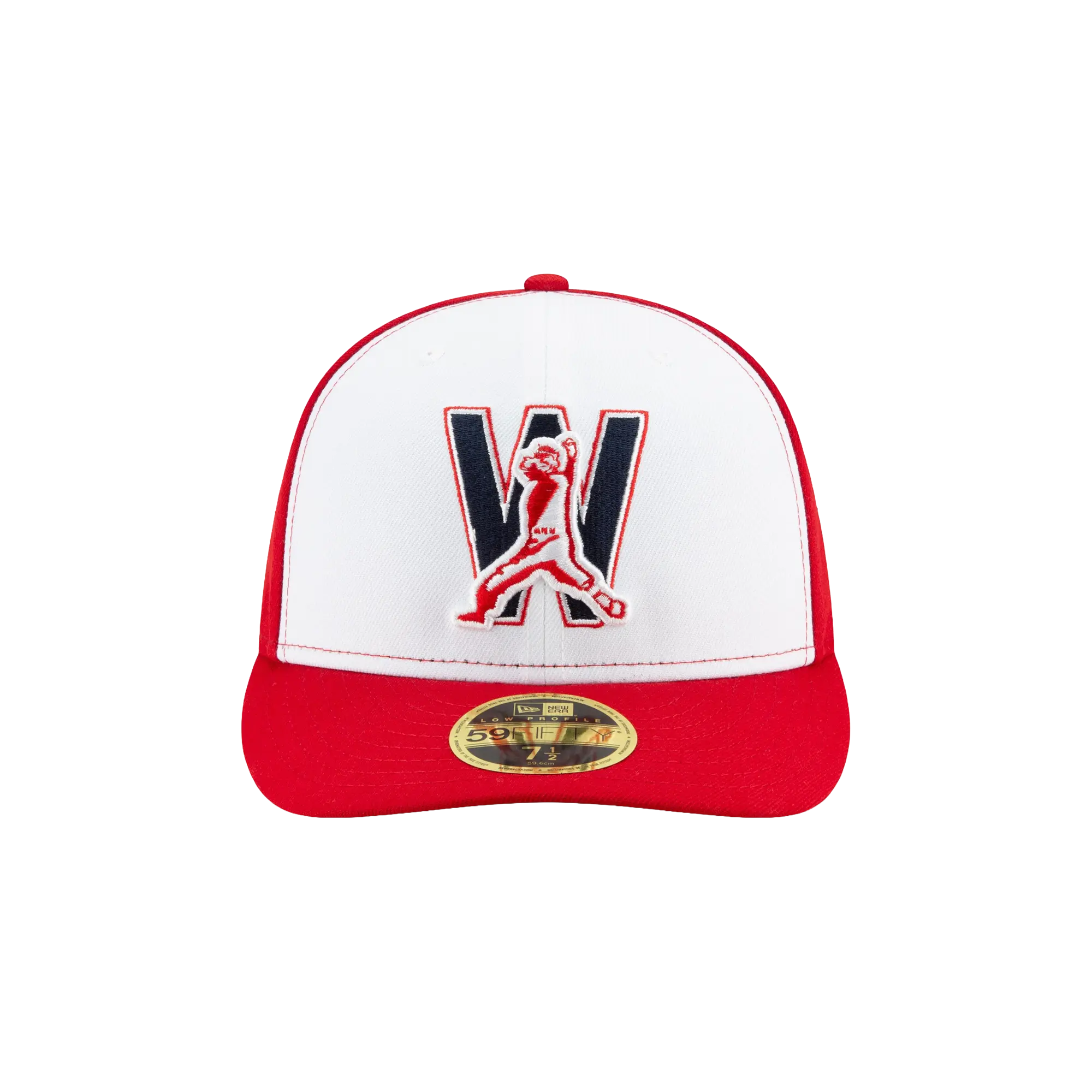 59FIFTY Washington Nationals 2020 Low Profile Authentic Fitted Hat "White / Red - Brim" NE1032