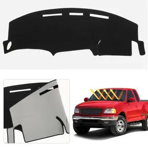 Custom Fit Dash Mat for 1997-2003 Ford F150 & 1997-2002 Expedition Non-Slip Polyester Dashboard Cover Sunshade UV Protection Black